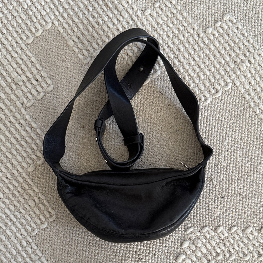 COS Black Leather Adjustable Mini Bag
